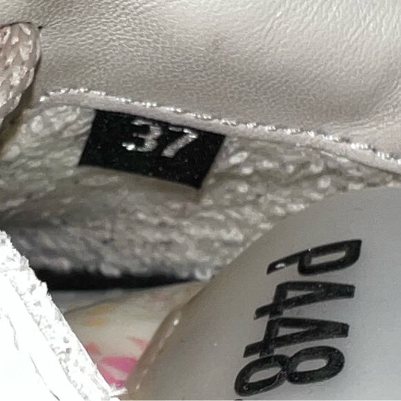 P448 White Leather Sneakers with Beige Accents - Picture 12 of 13